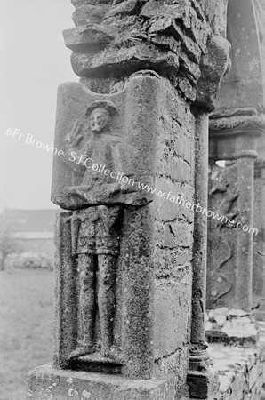 JERPOINT CARVINGS ST CHRISTOPHER IN CLOISTER